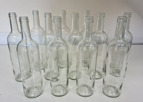 Clear Glass Wine Bottles 750ml