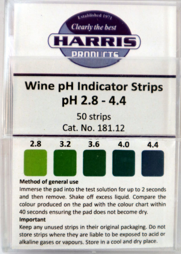 pH Test Paper for Wine (pH 2.8 to 4.4)